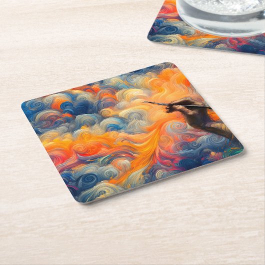 De kunstenaar van de hemel kartonnen onderzetters (Schuin)