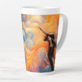 De kunstenaar van de hemel latte mok (Rechterhoek)