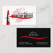 De Kunstenaar van de make-up Visitekaartje (Voorkant / Achterkant)