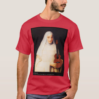 De kunstenaar zuster die een Nuns Habit met ukule  T-shirt