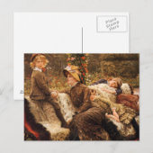 De kunstfamilie Garden Bench Fine Briefkaart (Voorkant / Achterkant)