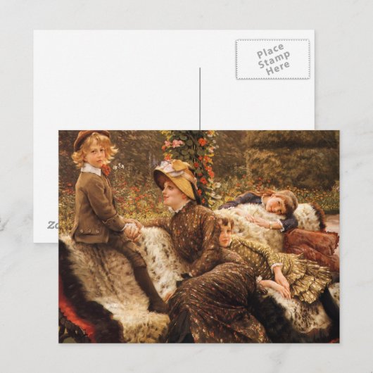 De kunstfamilie Garden Bench Fine Briefkaart (Voorkant / Achterkant)