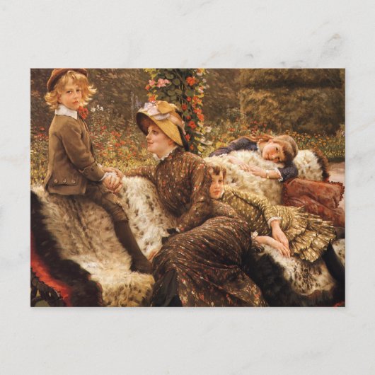 De kunstfamilie Garden Bench Fine Briefkaart (Voorkant)