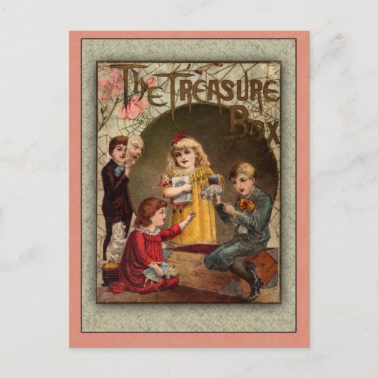 De kunstkunst van het kinderspel The Treasure Box  Briefkaart (Voorkant)