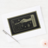 De kunstleraar Tarot aangepaste tekst Rechthoekige Sticker (Envelop)
