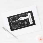 De kunstleraar Tarot aangepaste tekst Rechthoekige Sticker (Envelop)