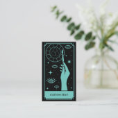 De kunstleraar Tarot aangepaste tekst Visitekaartje (Staand voorkant)