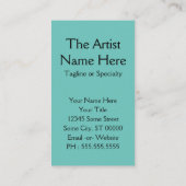 De kunstleraar Tarot aangepaste tekst Visitekaartje (Achterkant)