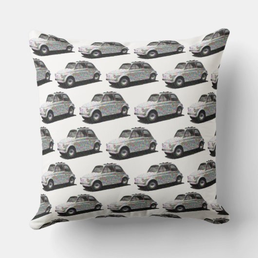 De kunstzinnige klassieke fiat 500 kussen (Achterkant)