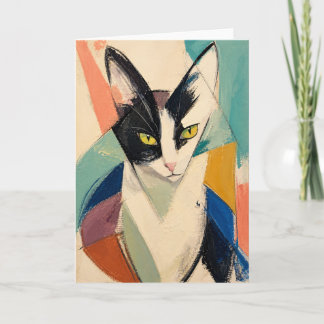 De Kunstzinnige Tuxedo Kat Kaart