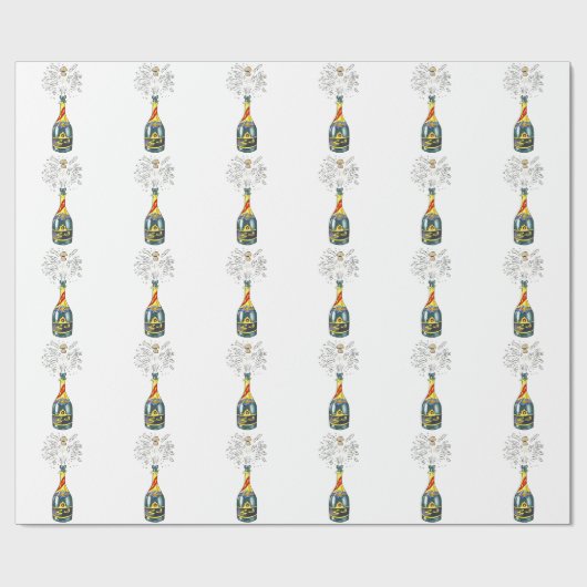 De kurk knapte cadeaupapier (Vlak)