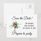 De Kurk Laten Springen Datum Besparen Echtscheidin Aankondigingskaart (Voorkant / Achterkant)