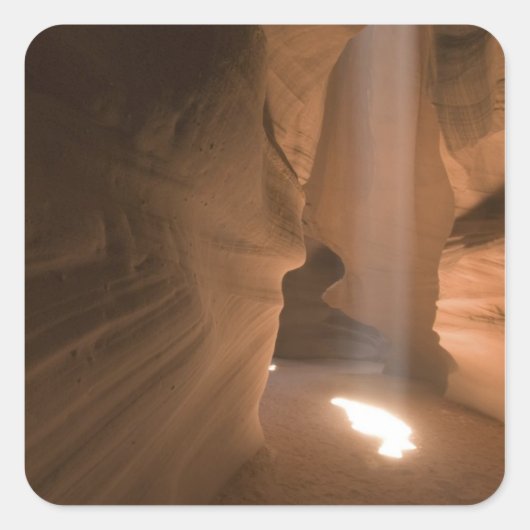 De Kurkentrekker in Upper Antelope Canyon, Navajo  Vierkante Sticker (Voorkant)