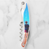 De Kurkentrekker van uw fotoober met tekst op maat (Voorkant)