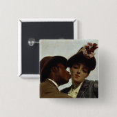 De Kus, 1887 Vierkante Button 5,1 Cm (Voorkant /achterkant)