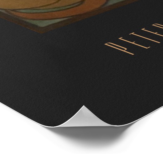 De kus 1898, vrouw - Art Nouveau - Illustratie Poster (Hoek)