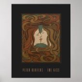 De kus 1898, vrouw - Art Nouveau - Illustratie Poster (Voorkant)