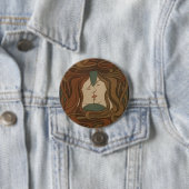 De kus 1898, vrouw - Art Nouveau - Illustratie Ronde Button 7,6 Cm (In situ)