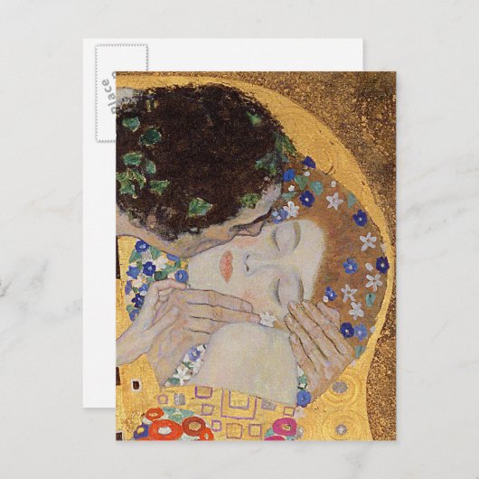 De kus, 1907-08 briefkaart (Voorkant / Achterkant)