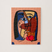 De Kus, abstract Legpuzzel (Verticaal)