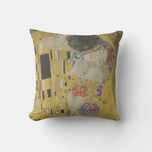 De Kus, Art Nouveau Olie Schilderij, Gustav Klimt Buitenkussen