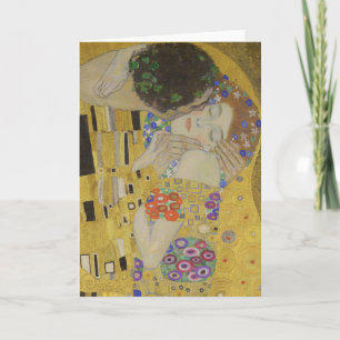 De Kus, Art Nouveau Olie Schilderij, Gustav Klimt Kaart