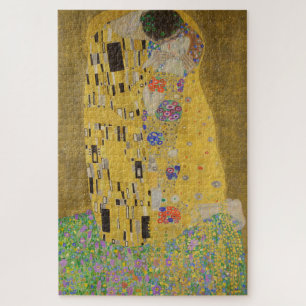 De Kus, Art Nouveau Olie Schilderij, Gustav Klimt Legpuzzel