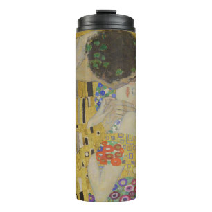 De Kus, Art Nouveau Olie Schilderij, Gustav Klimt Thermosbeker