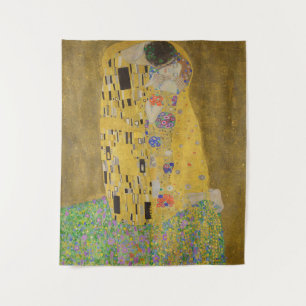 De Kus, Art Nouveau Olie Schilderij, Gustav Klimt Wandkleed