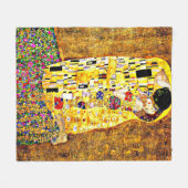 De Kus, beroemd schilderij Fleece Deken (Voorkant (Horizontaal))