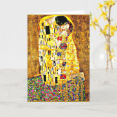 De Kus, beroemd schilderij van Gustav Klimt Kaart (Gele Bloem)