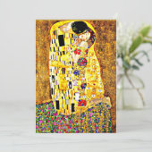 De Kus, beroemd schilderij van Gustav Klimt Kaart (Staand voorkant)