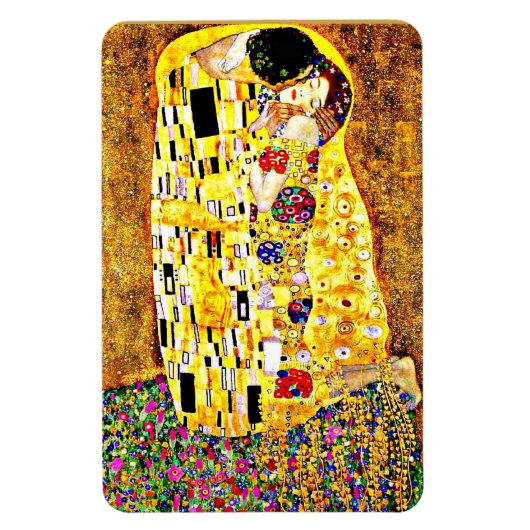 De Kus, beroemd schilderij van Gustav Klimt Magneet (Verticaal)