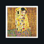 De Kus, beroemd schilderij van Gustav Klimt Servet<br><div class="desc">De Kus,  gepassioneerd schilderij van de Oostenrijkse symbolist Gustav Klimt</div>
