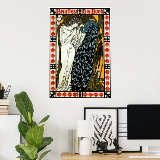 De kus / Bradley Zijne Boek 1896 ~  Poster (Thuiskantoor)