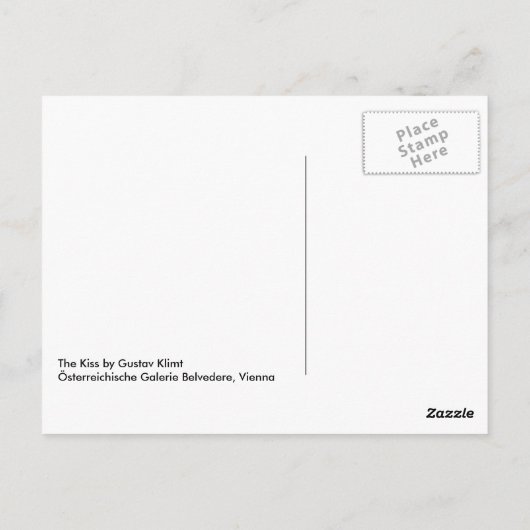 De kus briefkaart (Achterkant)