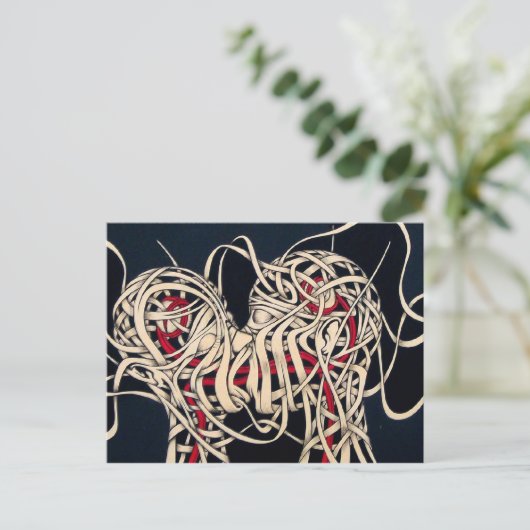 De kus briefkaart (Staand voorkant)