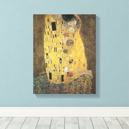 De kus canvas afdruk (Insitu (Houten vloer))