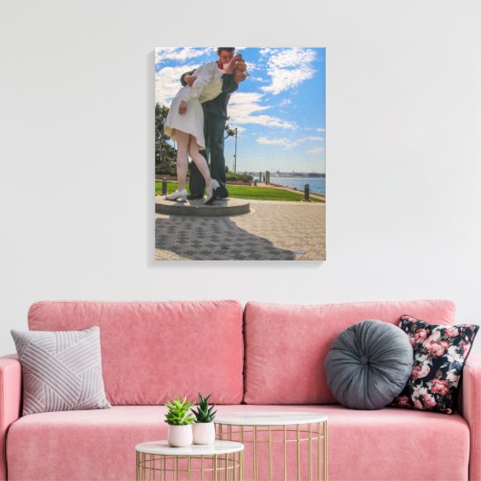 De kus! canvas afdruk (Insitu (Woonkamer))