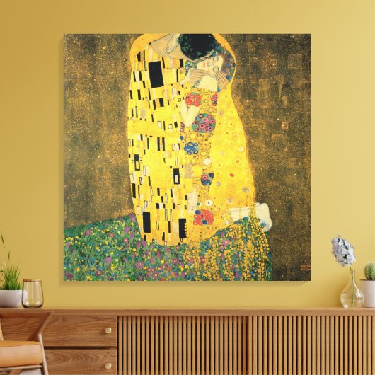 De kus canvas afdruk (Insitu (Woonkamer))