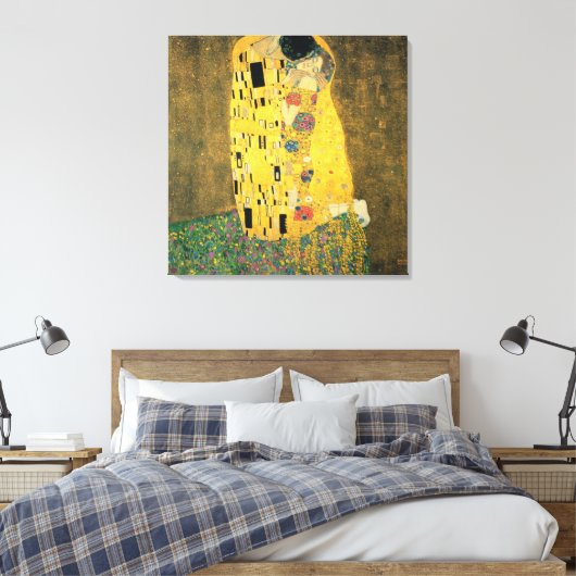 De kus canvas afdruk (Insitu (Slaapkamer))