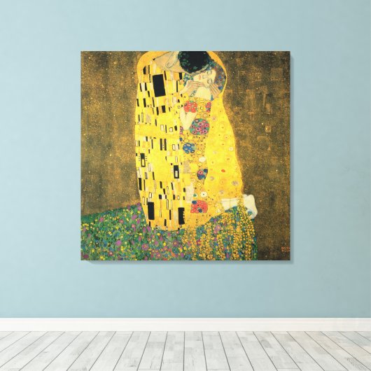 De kus canvas afdruk (Insitu (Houten vloer))