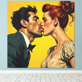 De kus canvas afdruk