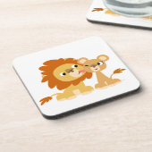 De kus: Cartoon-leeuw-Onderzetters Bier Onderzetter (Linkerzijde)