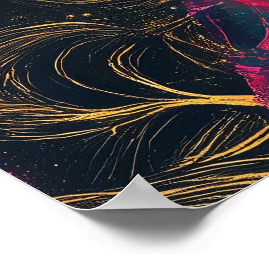 De Kus Celestial Fantasy Art Nouveau Poster (Hoek)