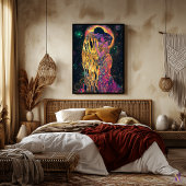 De Kus Celestial Fantasy Art Nouveau Poster