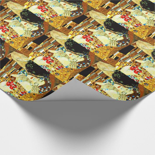 De Kus (Close-up) - Schilderij van Gustav Klimt Cadeaupapier (Hoek)