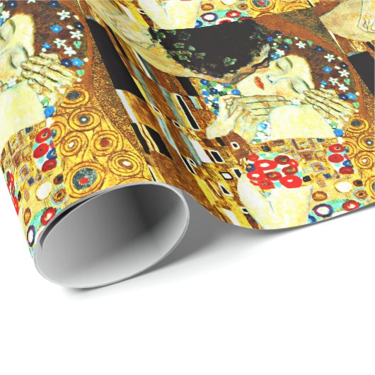 De Kus (Close-up) - Schilderij van Gustav Klimt Cadeaupapier (Rol Hoek)