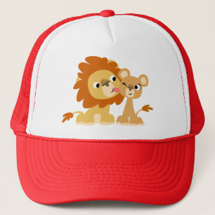 De kus: Cute Cartoon Lion Couple Pet