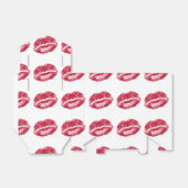 De kus, de rode lips bedankdoosjes (Uitgevouwen)